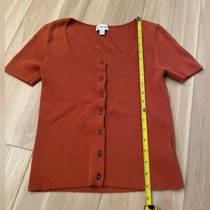 The Drop Women's Rust Button-Down Top